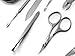 8pcs Manicure Nail Care Set German FINOX Surgical Stainless Steel: Cuticle Nippers, Scissors, Cuticle Pusher, Nails Cleaner, Tweezers and Glass File Grooming Kit in Leather by GERmanikure Solingen