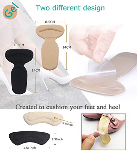 Heel Grips Heel Cushion Inserts Reusable Self-Adhesive Non-Slip Heel Pads Liners for Men's and Women's Loose Shoes, Preventing Heel Slipping, Rubbing, Comfortable Shoe Pads Inserts -6 Pairs - Thumbnail 3