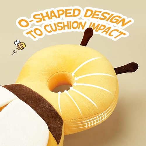 Bambebe Head Protection for Babies Soft Anti-Fall Pillow Child Head Protector Children Adjustable Backpack Head Saver Babies Helmet First Steps Backpack for Children (Bee)