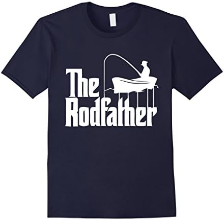 Men's The RodFather - Funny Godfather Fishing Joke Fisherman Shirt 2XL Navy