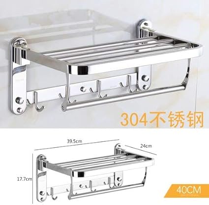 YPEZNN Toalleros Repisa para Baño Estante De Baño De Acero ...