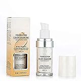 TLM Concealer Cover,Flawless Colour Changing Warm Skin Tone Foundation Makeup Base Nude Face Liquid Cover Concealer
