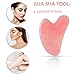 Rose Quartz Face Roller and Gua Sha Massager Kit - Jade Roller for Face and Eye Puffiness, Wrinkles, Migraine Natural Jade Stone by Akami