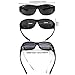 Bezzee-Pro Fit Over Polarized Sunglasses for Men Women - Wear Over Your Regular Glasses and Prescription Glasses - Reduces Glare Lightweight & Comfortable - Black Matt