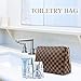 NabeCase Makeup Bag Clutch Cosmetic Bags Retro Cosmetic Pouch Toiletry Travel Organizer for Women, Cosmetics, Make Up Tools, Toiletries（Browm）