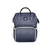 LD Diaper Bag Multi-Function Waterproof Travel Backpack Nappy Bags for Baby Care, Large Capacity, Stylish and Durable, Dark Blue