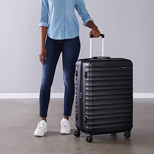 Valise Rigide Grande - Bagage de Voyage Extensible ABS avec 4 Roulettes Doubles Pivotantes - Résistante aux Rayures et Légère - 78 x 52,6 x 32cm - Noir — photo 6 sur 7