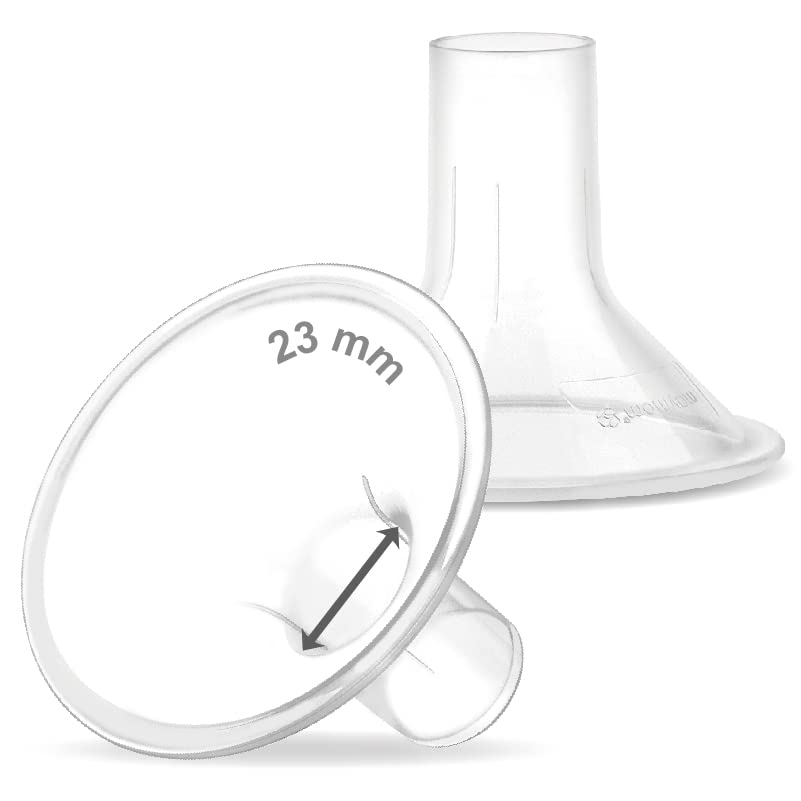 Maymom MyFit 23mm Medium Two Piece Chest Guard Compatible with Medela Breast Pump - Ideal for Hands-Free Bras - Not Original PersonalFit Flex Breast Shield, Not Original Freestyle Pump Parts, 2