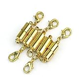 Pack of 5 Pcs golden Color Tone Magnetic Lobster Clasp for Jewelry Necklace Bracelet