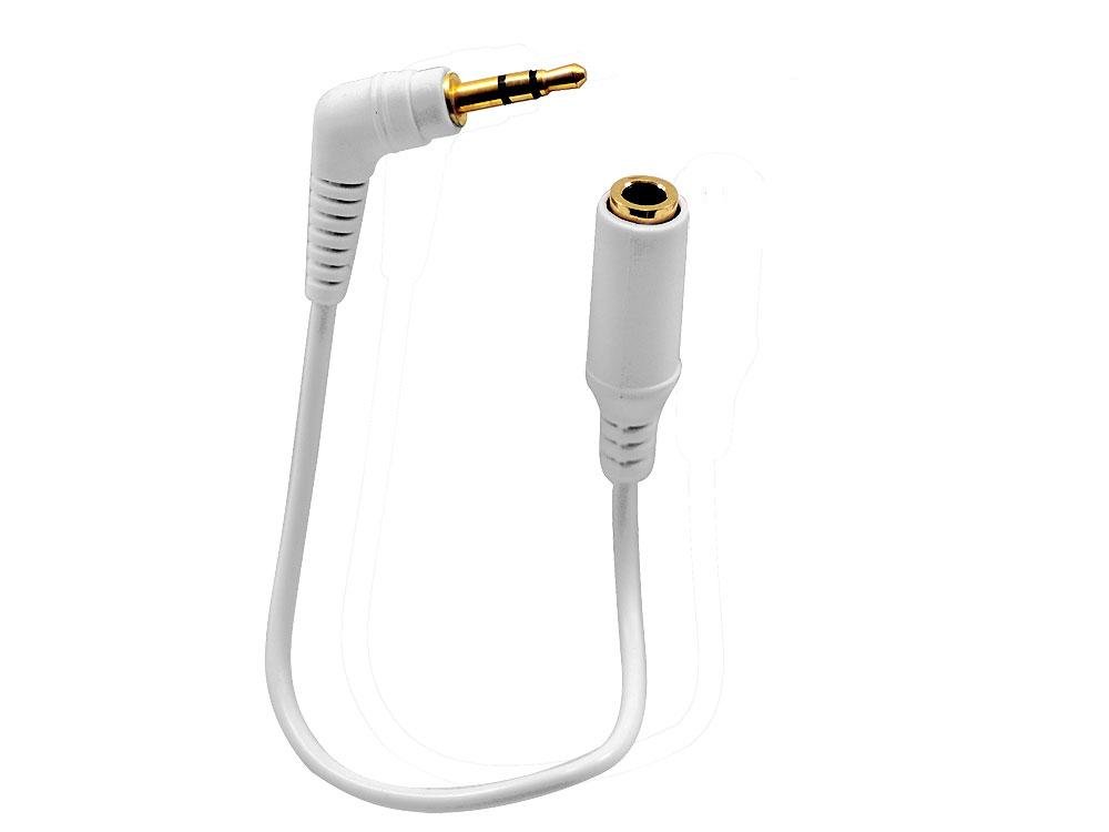 Cellet 2.5mm Male to 3.5mm Female Audio Adapter Cable, 5-Inch Gold-Plated TRRS Connector – Right Angle Plug for Mobile Credit Card Readers, Headsets & Devices with Bulky Cases