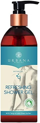 URBANA BIOPLUS Botanical Refreshing Shower Gel, Body Wash Bath Mild Natural Hydrating Moisturizing Everyday Gentle Cleansing Soap Liquid Sensitive Daily Fairness Beauty, 330 ml / 11 fl oz