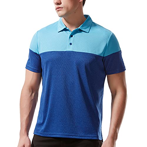 HDLMDFNN Men's Short Sleeve Golf Polo Shirt Moisture Wicking UPF