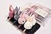 Beyond280 Cute Elastic Hair Ties and Hair Clips for Toddlers Teen Girls and Young Women Adorable Rabbit Bunny Hair Accessories for School and Work White Pink Grey Red Pack of 8
