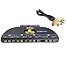 JUYO VONSAN® RCA Splitter 4 Way RCA Switch Selector Box with RCA Cable for VCD/DVD/Video Camera/Recorder/Video Game (RCA Switch 4 in 1 Out)