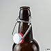 Ilyapa 16oz Amber Glass Beer Bottles for Home Brewing - 6 Pack with Airtight Rubber Seal Flip Caps