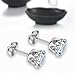 Stud Earrings Ms. Girl Stainless Steel Cubic Zirconia, White, Size No Size