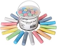 READY 2 LEARN Jumbo Sidewalk Chalk - Set of 20 in 9 Colors - Washable, Non-Toxic, Colored Chalk