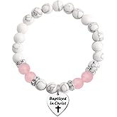 ENSIANTH Baptism Gift Baptized in Christ Bracelet Adult Baptism Christening Gift First Communion Gift