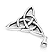 Urban Jewelry Vintage Stainless Steel Irish Triquetra Celtic Knot Amulet Pendant Necklace Black Silver Color, 21