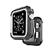 Apple Watch Case 42mm Rugged Shock Proof iwatch Bumper Cover Scratch Resistant Screen Protector Case for iwatch Series 3 Series 2 Series 1 Black/Gray