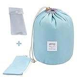 Tancendes Waterproof Travel Bag Makeup bag Cosmetic Bag Travel Kit Organizer Bathroom Storage Cosmetic Bag Carry Case Toiletry Bag Multifunctional bucket toiletry bag Green