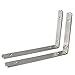 Alise 4mm-Thick Stainless Steel Brackets Floating Shelves Heavy Duty Shelf Bracket Corner Brace Support Wall Hanging 200mmX138mm,Brushed Nickel 2 Pcs