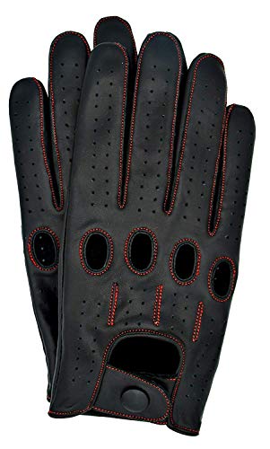 Riparo Motorsports Men's Leather Driving Gloves (Medium)