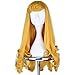 M MISS U HAIR Girl's Prestyled Princess Wig Long Curly Golden Yellow Cosplay Costume Wig C112