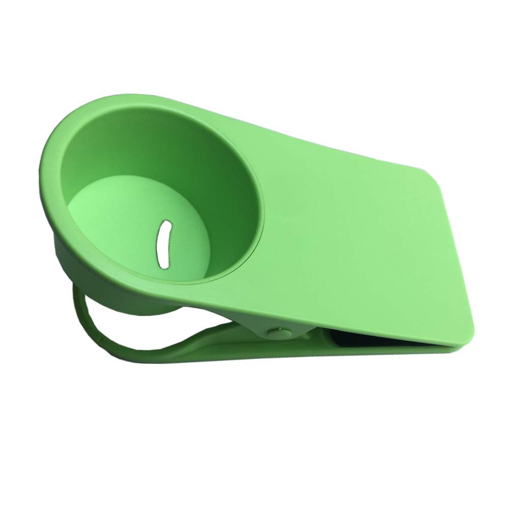 Addfun®Drinking Cup Holder Clip,Colorful Movable Desk Side Storage Holder for Home Office Desk Use(Green)