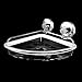 Everloc Xpressions Suction Cup Corner Shower Basket, Chrome