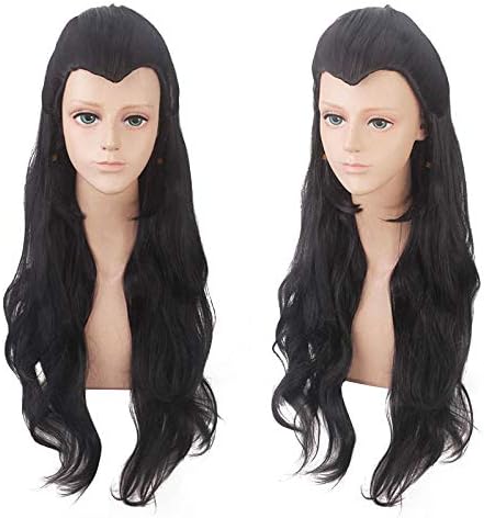 XTHY Cosplay wig Black curly hair 32 inches Anime Wigs Hair Mix Girls Wigs Cosplay
