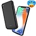 Elebase iPhone XR Battery Case (6.1”),5000mAh Portable External Backup Charging Case for iPhone XR,Rechargeable Impact Resistant Extended Power Bank Charger Case(Black)