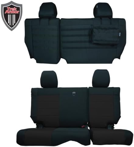 Trek Armor Tajksc1112r4bb - 4 Door Rear Bench Cover Jeep Wrangler Jk - Made In Usa - Black/black