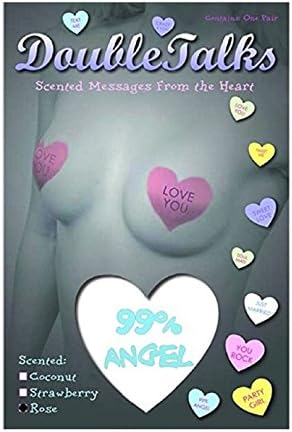 Bring It Up DoubleTalks 99% Angel Heart Shaped Scented Nipple Covers
