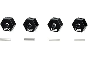 LCX Racing 1/10th RC Crawler Car 12mm x 6mm Aluminum Wheel Hex Hubs Drive Adapter for Axial SCX10 SCX10 II 90046