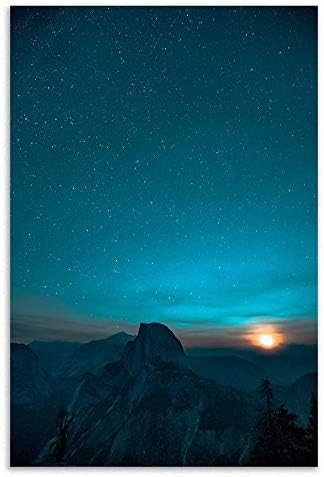 Thousand Face Yosemite Park Toile Murale Motif Coucher De Soleil Bleu Montagne 61 X 91 Cm Amazon Fr Cuisine Maison
