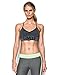 Under Armour Women's Seamless Feeder Stripe Bra, Carbon Heather/Black, Medium