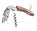 Waiters Corkscrew By Gitko -With a Comfortable Rosewood handle – Wine And Beer Bottle Opener For Bartenders, Waiters, –With A Stainless Steel Wine Key Foil Cutter - With a Nice Pouch Included, 3 Pack