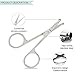 Beard &Nose Hair Beauty Scissors，Stainless Steel Small Scissors for Eyebrows,Eyelashes,nail,Curved and Safety Rounded Tip Trimming Shears for Men Women