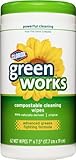 Green Works Compostable Cleaning Wipes, Original, 62 Count (Pack of 6)