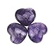 fengshuisale Natural Amethyst Crystal Puff Heart Worry Healing Stone W Red String Bracelet