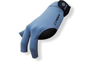 YEUEK CPBA Billiards Glove 3 Finger Pool Glove for Left Hand, Durable Double Stitched, Snooker Cue Sport Glove Popular Sizes for Men & Women