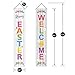 ORIENTAL CHERRY Easter Decorations Outdoor Indoor - Bunny Eggs Decor Banners for Home Wall Door Yard Apartment Party Tree