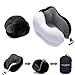 Pon Travel Pillow Luxury Memory Foam Neck & Head Support Pillow Soft Sleeping Rest Cushion for Airplane Car & Home Best Gift(Black)