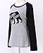 Womens Long Sleeves Raglan Sleeve Splice Pullover Shirt Top Casual Hoodie Sweatshirt