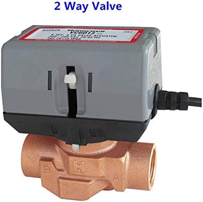 Utini 220V Motorized Valve Electric Temperature Control Valve VC6013/VC4013 DN15 DN20 DN25 - (Specification: DN15, Voltage: 2 Way, Wiring Control: VC6013 3wire2control)