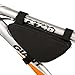Ellen Tool Tube Bike Pouch Bicycle Bag Water Resistant Polyester Triangle Front Pouch Kit for Easy Access and Smooth Storage for Wallet, Cellphones, Snacks etc. - Safety Biking Black