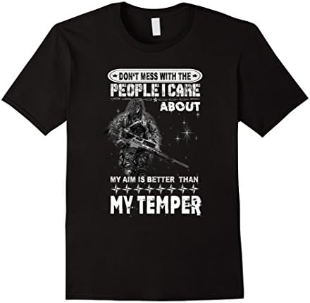 Men's I care about my aim is better than my temper T-Shirt 3XL Black