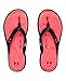 Under Armour Women's Marbella V Thong, Black (006)/Sirens Coral, 7