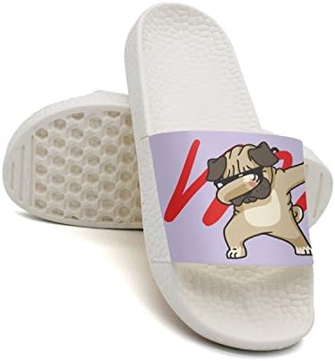 Dabbing Pug Dog Womens Sandal Low Top Classic White